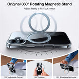 TORRAS - iPhone 16 - Fleksibelt Plastik Cover m. Ring Kickstand - MagSafe Kompatibel - Gennemsigtig