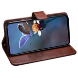 EIDERWOOD iPhone 16 Pro Max Kunstlæder Flip Case m. Indbygget Pung & Ståfunktion - Blå