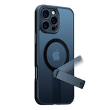 TORRAS - iPhone 16 Pro Max - Fleksibel Plastik Cover m. Roterende Kickstand - MagSafe Kompatibel - Sort