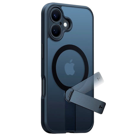 TORRAS - iPhone 16 - Fleksibel Plastik Cover m. Roterende Kickstand - MagSafe Kompatibel - Sort