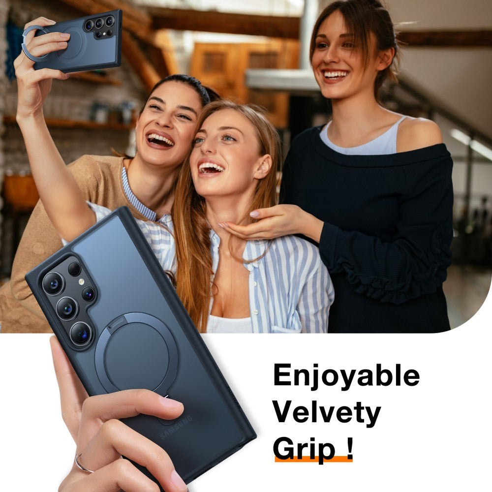 TORRAS - Samsung Galaxy S24 Ultra - Guardian Ostand Series Cover m. Kickstand - MagSafe Kompatibel - Sort