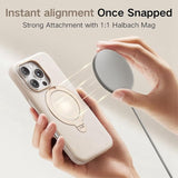 TORRAS - iPhone 16 Pro - Fleksibelt Plastik Cover m. Ring Kickstand - MagSafe Kompatibel - Hvid