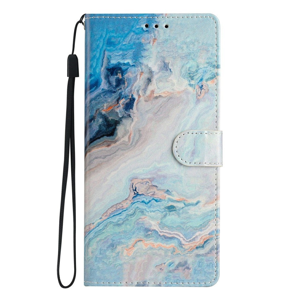 EIDERWOOD Samsung Galaxy S25+ (Plus) Flip Cover m. Pung & Rem - Blå Marmor