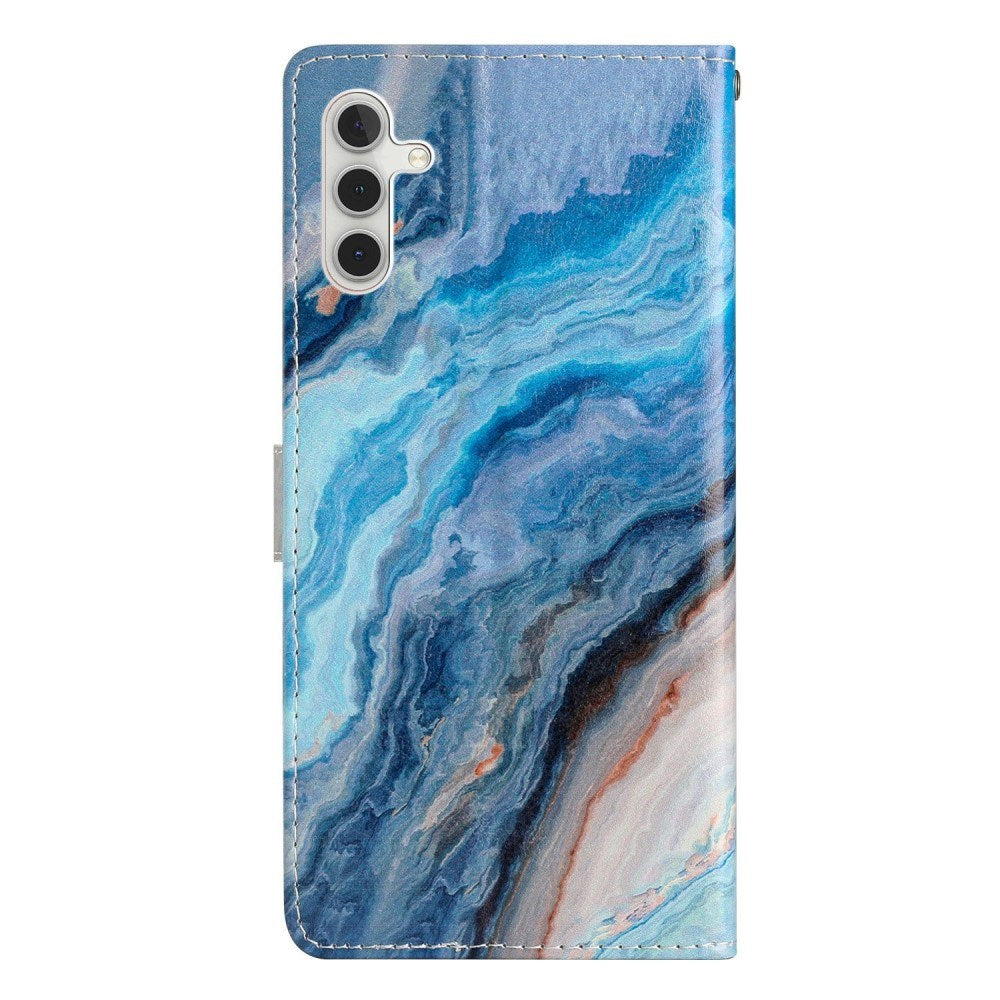 EIDERWOOD Samsung Galaxy S25+ (Plus) Flip Cover m. Pung & Rem - Blå Marmor