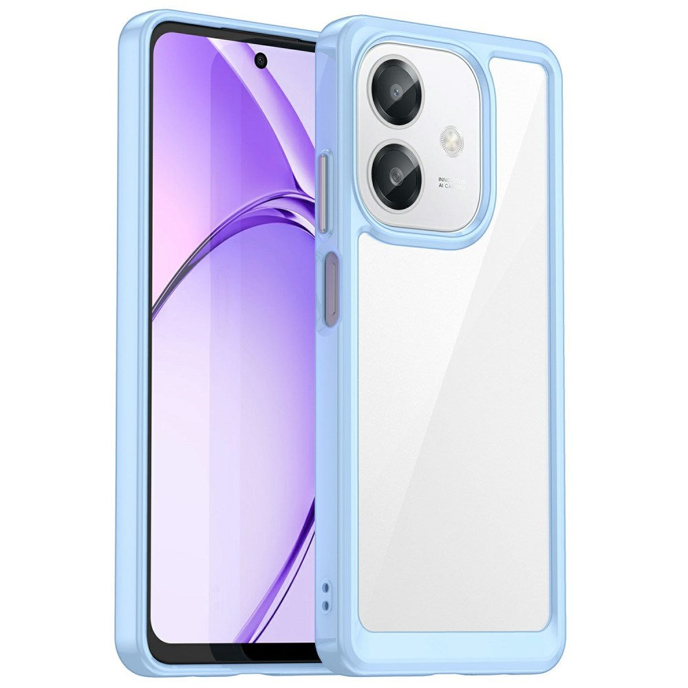 EIDERWOOD - Oppo A60 / A40m / A40 - Hybrid Plastik Cover - Gennemsigtig / Blå