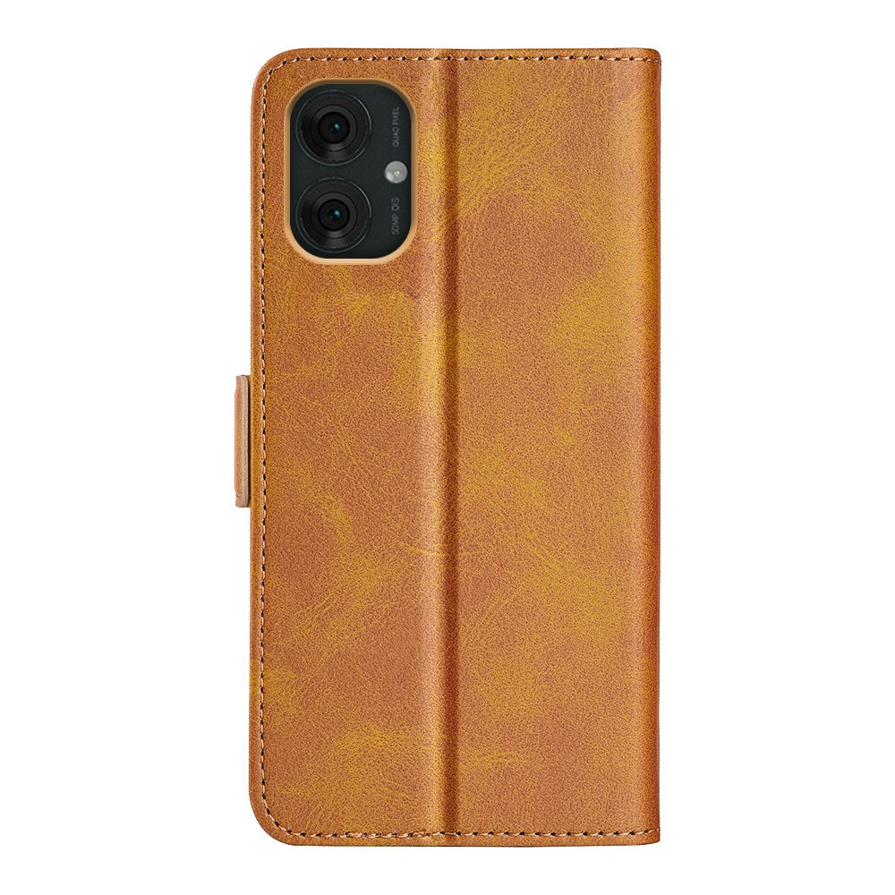 EIDERWOOD Motorola Moto G55 Wallet Flip Cover - i læder m. Pung - Brun