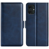 EIDERWOOD Motorola Moto G55 Wallet Flip Cover - i læder m. Pung - Blå