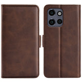 EIDERWOOD Motorola Edge 50 Neo Wallet Flip Cover - i læder m. Pung - Brun