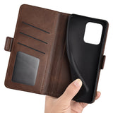 EIDERWOOD Motorola Edge 50 Neo Wallet Flip Cover - i læder m. Pung - Brun