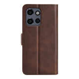 EIDERWOOD Motorola Edge 50 Neo Wallet Flip Cover - i læder m. Pung - Brun