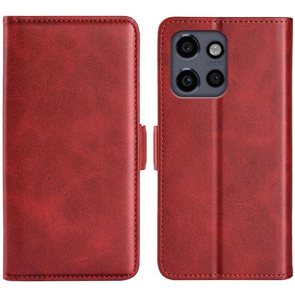 EIDERWOOD Motorola Edge 50 Neo Wallet Flip Cover - i læder m. Pung - Rød