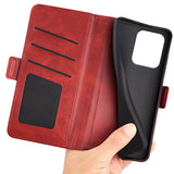 EIDERWOOD Motorola Edge 50 Neo Wallet Flip Cover - i læder m. Pung - Rød