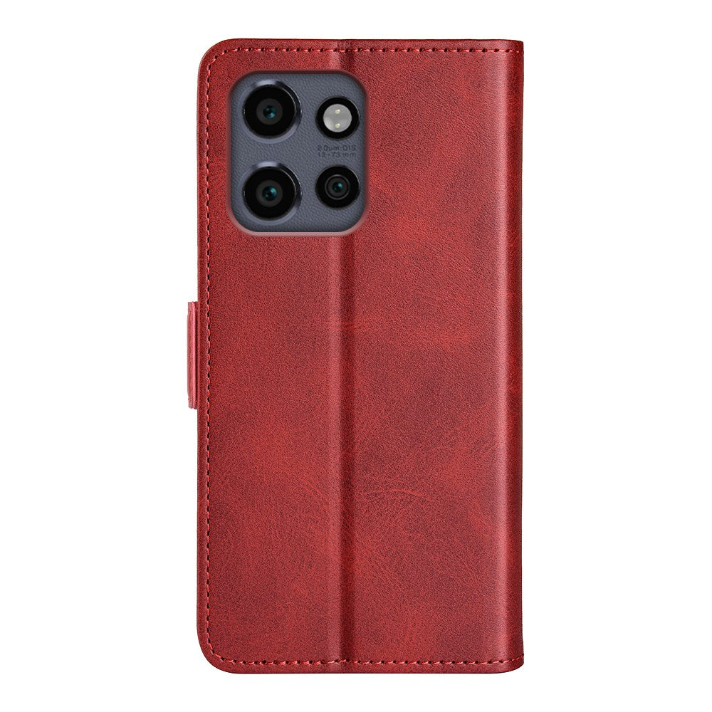 EIDERWOOD Motorola Edge 50 Neo Wallet Flip Cover - i læder m. Pung - Rød