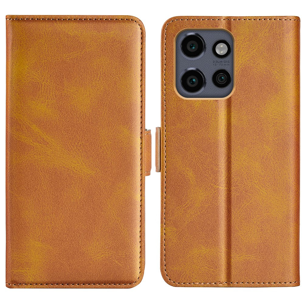 EIDERWOOD Motorola Edge 50 Neo Wallet Flip Cover - i læder m. Pung - Gul