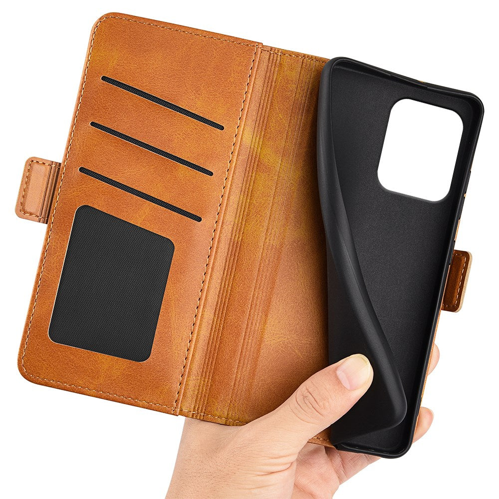 EIDERWOOD Motorola Edge 50 Neo Wallet Flip Cover - i læder m. Pung - Gul