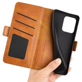 EIDERWOOD Motorola Edge 50 Neo Wallet Flip Cover - i læder m. Pung - Gul