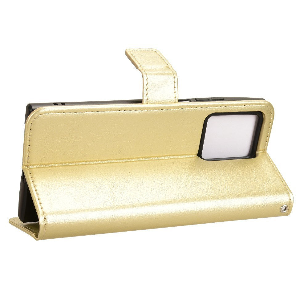 EIDERWOOD HMD Skyline Kunstlæder Flip Cover m. Ståfunktion & Kortholder - Guld