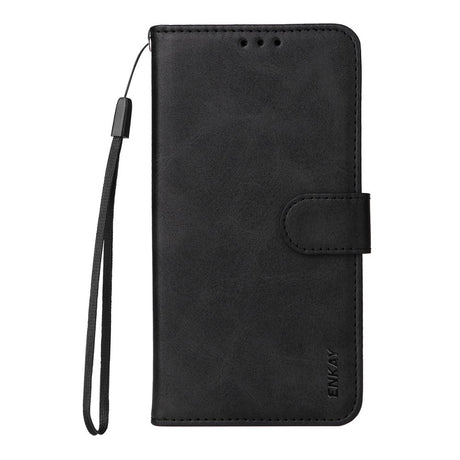EIDERWOOD - Samsung Galaxy S25+ (Plus) / 24+ (Plus) - 2-i-1 Kunstlæder Flip Case m. Skærmbeskyttelsesglas - Sort