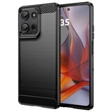 EIDERWOOD Motorola Moto G75 (5G) Brushed Carbon Bagside Cover - Sort