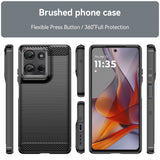 EIDERWOOD Motorola Moto G75 (5G) Brushed Carbon Bagside Cover - Sort