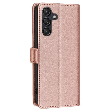 Samsung Galaxy A36 (5G) BINFEN Vegansk Læder Flip Cover - RFID Blokering - Kortholder - Ståfunktion - Rose Gold