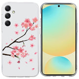 EIDERWOOD Samsung Galaxy S25 FE Fleksibel Plastik Mobil Cover m. Motiv - Gennemsigtig / Lyserøde Blomster