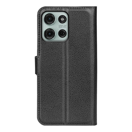 EIDERWOOD - Motorola Moto G75 (5G) - Kunstlæder Flip Cover m. Kortholder & Ståfunktion - Sort