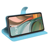 EIDERWOOD - Motorola Moto G75 (5G) - Kunstlæder Flip Cover m. Kortholder & Ståfunktion - Blå