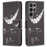 EIDERWOOD Samsung Galaxy S25 Ultra Kunstlæder Mobil Cover m. Pung & Ståfunktion - "Don't Touch My Phone"