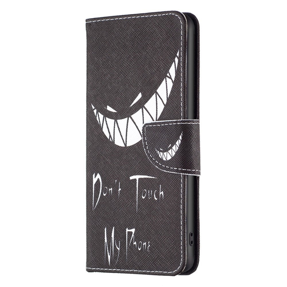EIDERWOOD Samsung Galaxy S25 Ultra Kunstlæder Mobil Cover m. Pung & Ståfunktion - "Don't Touch My Phone"