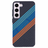 EIDERWOOD - Mønstret Carbon Cover - Samsung Galaxy S23 - MagSafe Kompatibel - Colorful Stripes