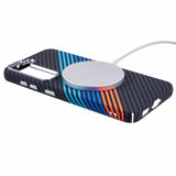 EIDERWOOD - Mønstret Carbon Cover - Samsung Galaxy S23 - MagSafe Kompatibel - Colorful Stripes