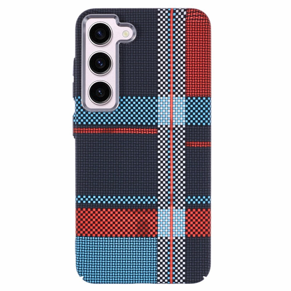 EIDERWOOD - Mønstret Carbon Cover - Samsung Galaxy S23 - MagSafe Kompatibel - Dark Checkered Pattern