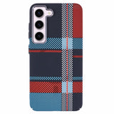 EIDERWOOD - Mønstret Carbon Cover - Samsung Galaxy S23 - MagSafe Kompatibel - Dark Checkered Pattern