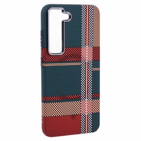 EIDERWOOD - Mønstret Carbon Cover - Samsung Galaxy S23 - MagSafe Kompatibel - Light Checkered Pattern