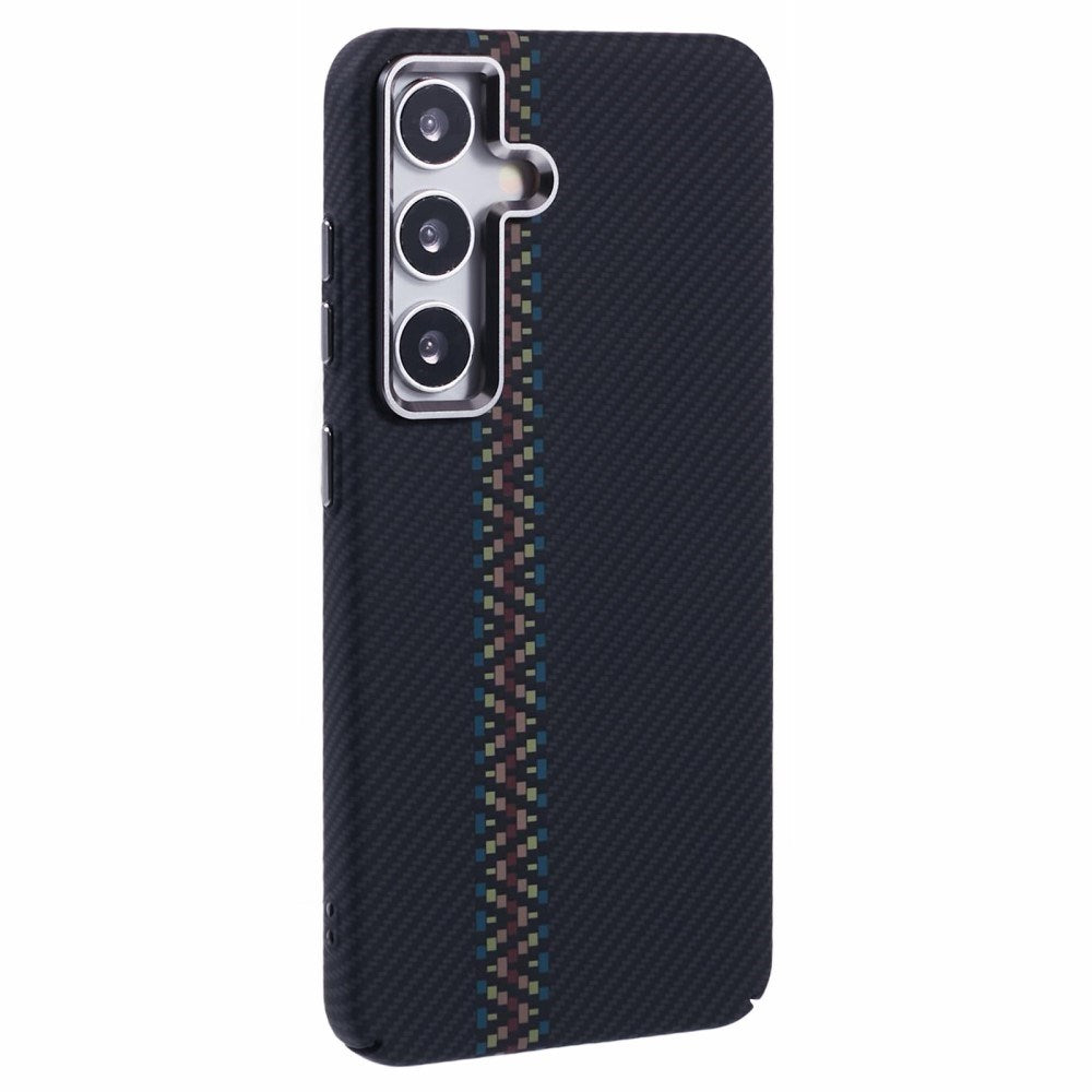 EIDERWOOD - Mønstret Carbon Cover - Samsung Galaxy S24 - MagSafe Kompatibel - Dark ZigZag Pattern