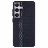 EIDERWOOD - Mønstret Carbon Cover - Samsung Galaxy S24 - MagSafe Kompatibel - Dark ZigZag Pattern