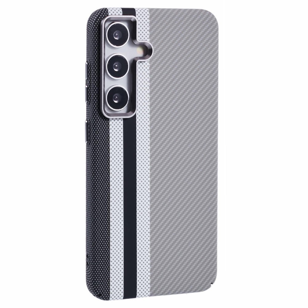 EIDERWOOD - Mønstret Carbon Cover - Samsung Galaxy S24 - MagSafe Kompatibel - Grey Stripes