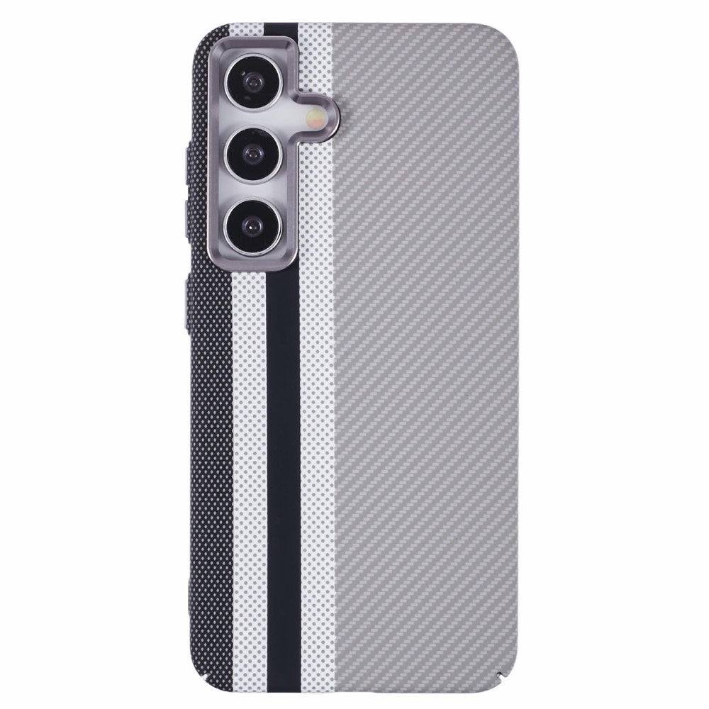 EIDERWOOD - Mønstret Carbon Cover - Samsung Galaxy S24 - MagSafe Kompatibel - Grey Stripes