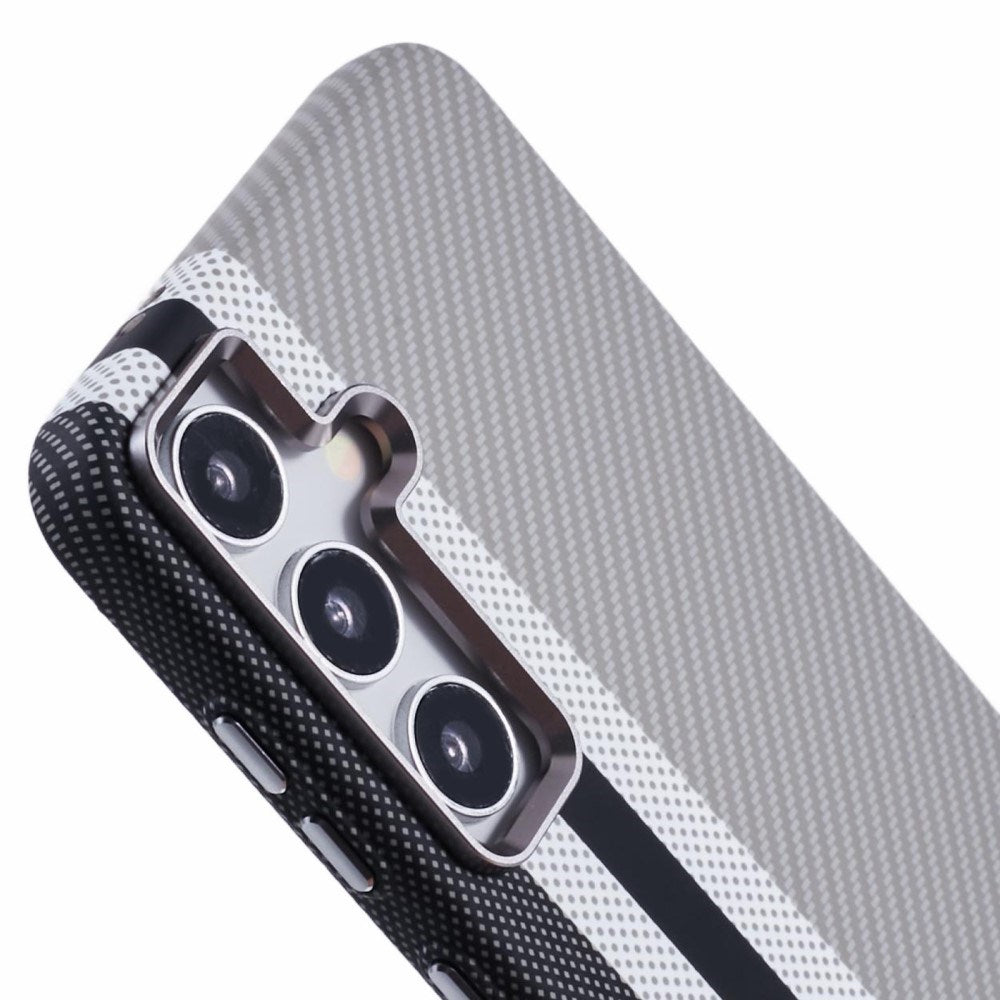 EIDERWOOD - Mønstret Carbon Cover - Samsung Galaxy S24 - MagSafe Kompatibel - Grey Stripes