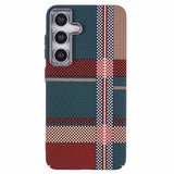 EIDERWOOD - Mønstret Carbon Cover - Samsung Galaxy S24 - MagSafe Kompatibel - Light Checkered Pattern