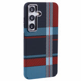 EIDERWOOD - Mønstret Carbon Cover - Samsung Galaxy S24 - MagSafe Kompatibel - Dark Checkered Pattern