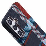 EIDERWOOD - Mønstret Carbon Cover - Samsung Galaxy S24 - MagSafe Kompatibel - Dark Checkered Pattern