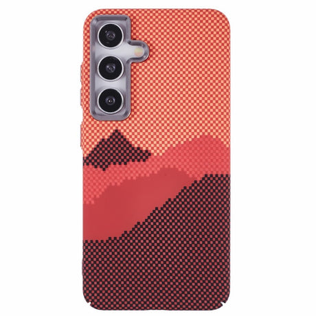 EIDERWOOD - Mønstret Carbon Cover - Samsung Galaxy S24 - MagSafe Kompatibel - Orange Peak