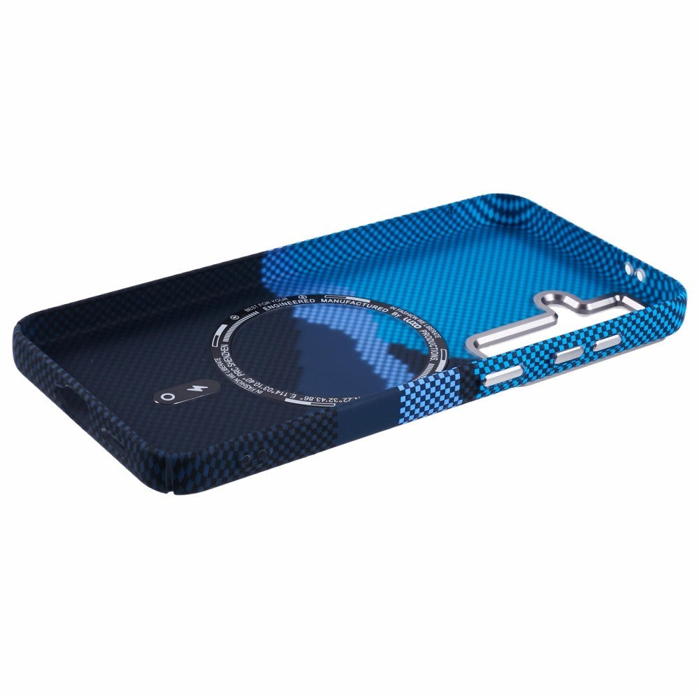 EIDERWOOD - Mønstret Carbon Cover - Samsung Galaxy S24 - MagSafe Kompatibel - Blue Peak