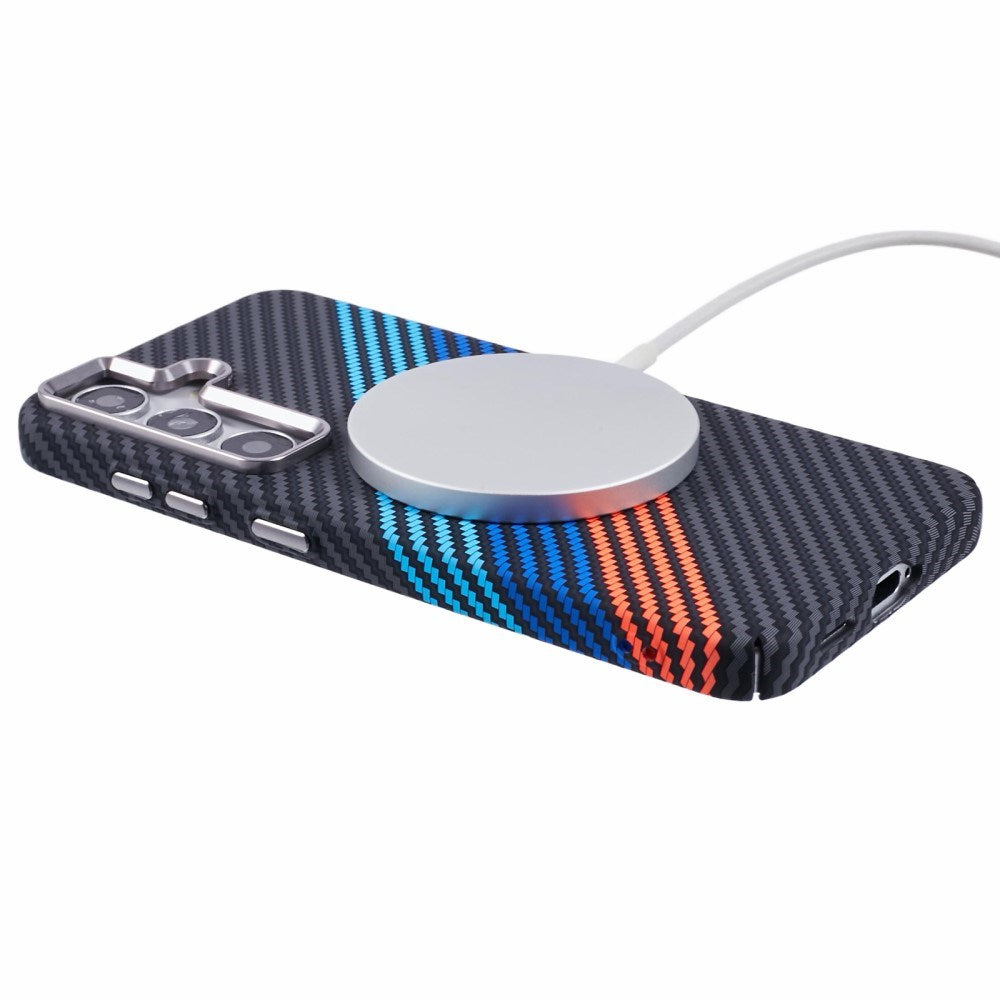 EIDERWOOD - Mønstret Carbon Cover - Samsung Galaxy S24 - MagSafe Kompatibel - Colorful Stripes