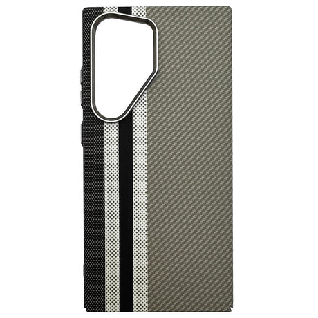 EIDERWOOD - Mønstret Carbon Cover - Samsung Galaxy S24 Ultra - MagSafe Kompatibel - Grey Stripes