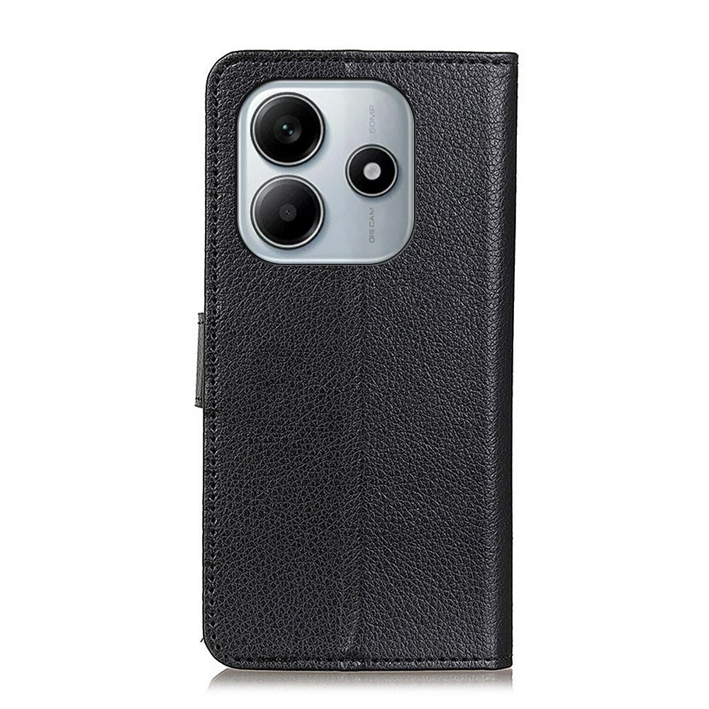 EIDERWOOD - Xiaomi Redmi Note 14 (4G) - Kunstlæder Flip Cover m. Kortholder & Ståfunktion - Sort