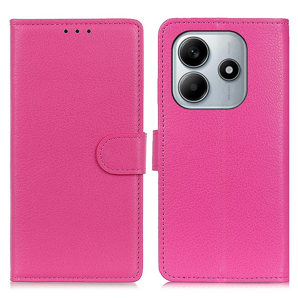 EIDERWOOD - Xiaomi Redmi Note 14 (4G) - Kunstlæder Flip Cover m. Kortholder & Ståfunktion - Pink