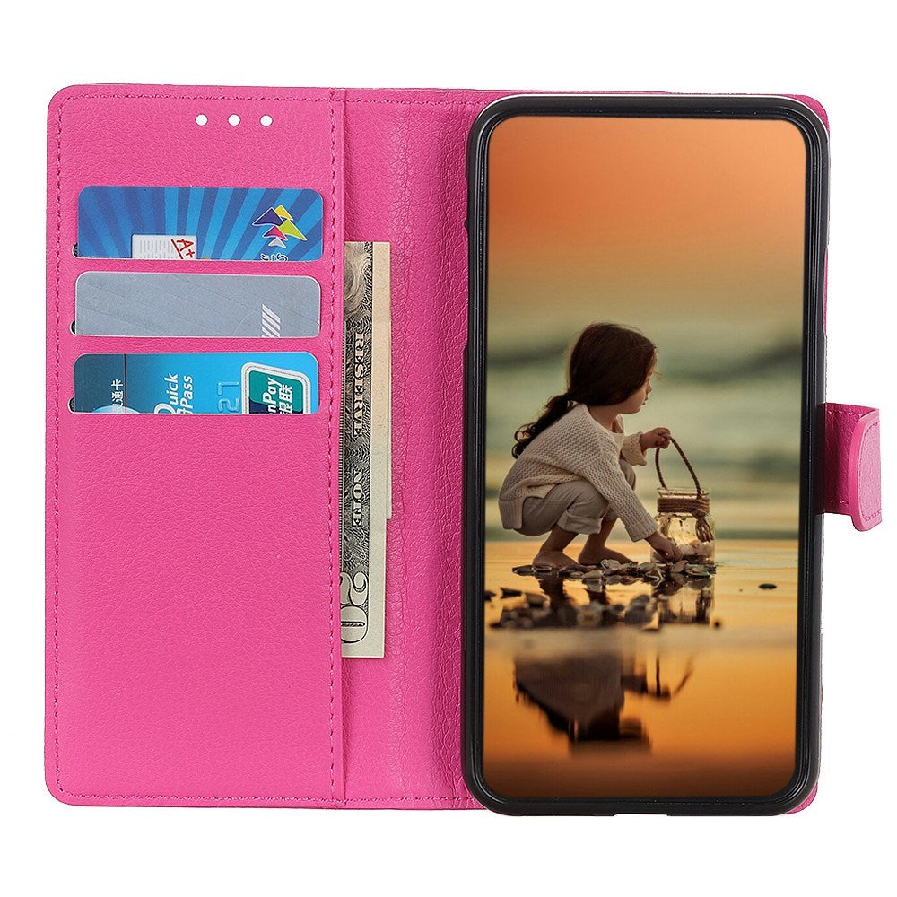 EIDERWOOD - Xiaomi Redmi Note 14 (4G) - Kunstlæder Flip Cover m. Kortholder & Ståfunktion - Pink